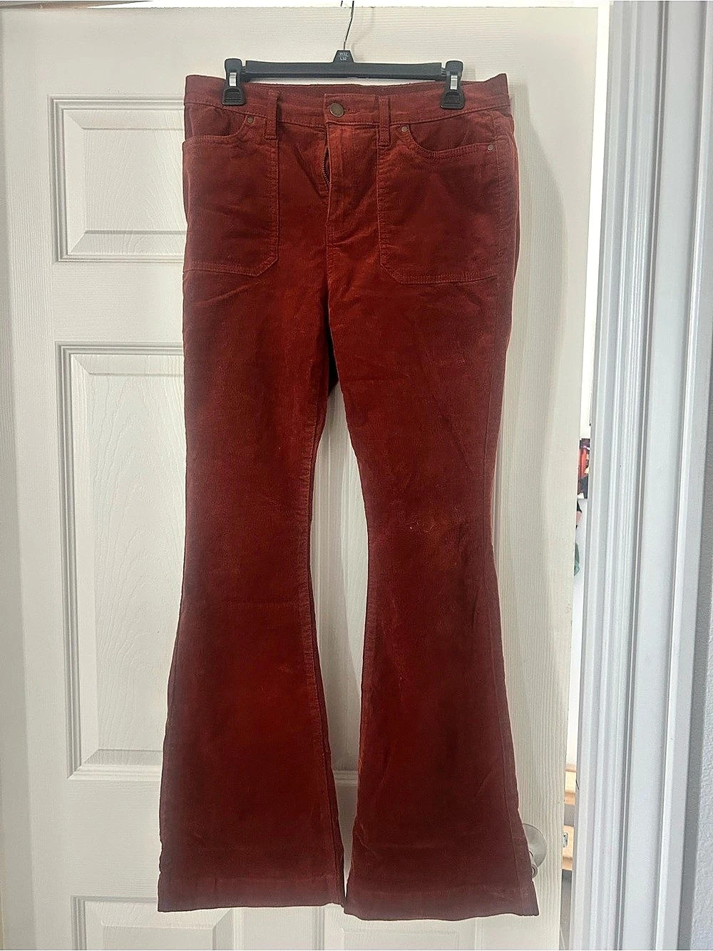 Women's Rust Flare Corduroy Pants